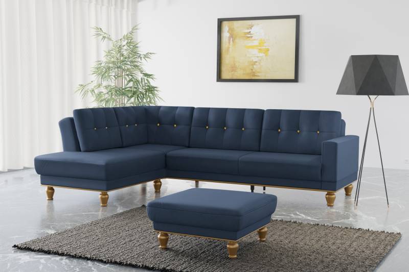 sit&more Ecksofa »Orient 5 L-Form«, mit Strass-Stein, wahlweise mit Bettfunktion und Bettkasten von sit&more