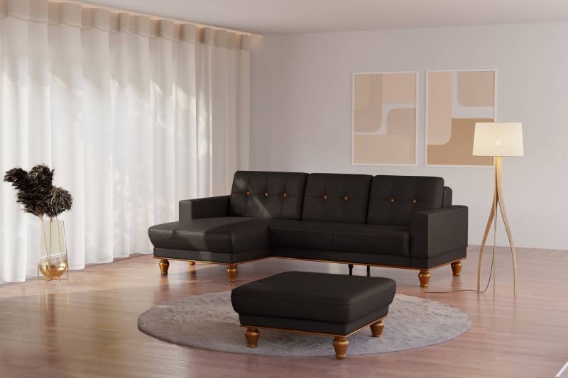 sit&more Ecksofa »Orient 5 L-Form«, mit Strass-Stein, wahlweise mit Bettfunktion und Bettkasten von sit&more