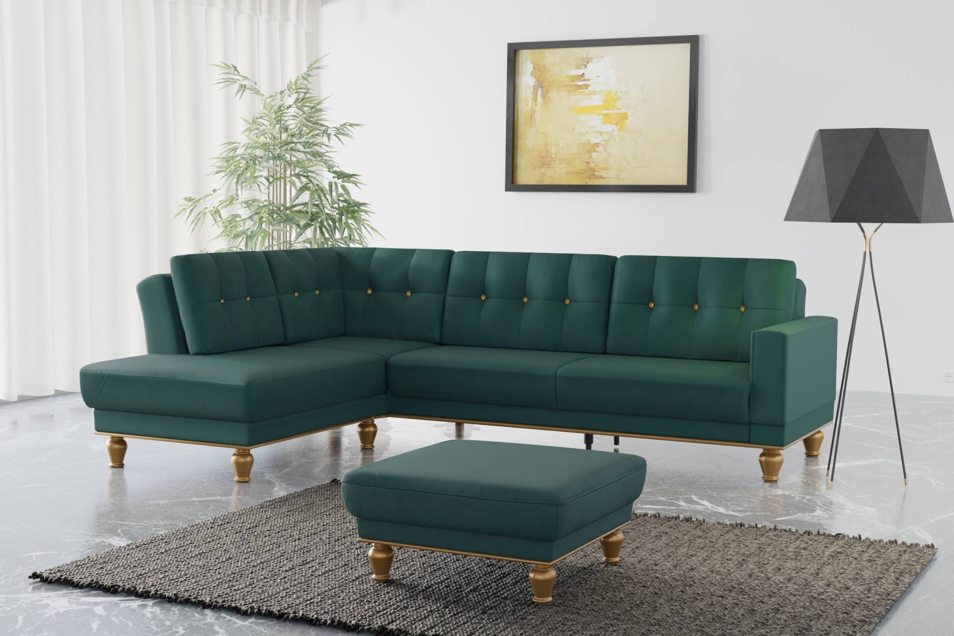 sit&more Ecksofa »Orient 5 L-Form«, mit Strass-Stein, wahlweise mit Bettfunktion und Bettkasten sit&more Ecksofa »Orient 5 L-Form«, mit Strass-Stein, wahlweise mit Bettfunktion und Bettkasten von sit&more