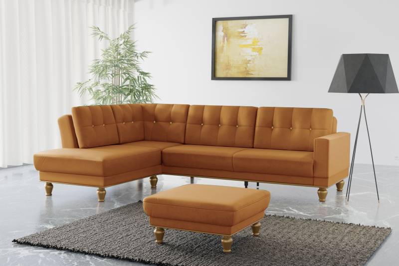 sit&more Ecksofa »Orient 5 L-Form«, mit Strass-Stein, wahlweise mit Bettfunktion und Bettkasten von sit&more