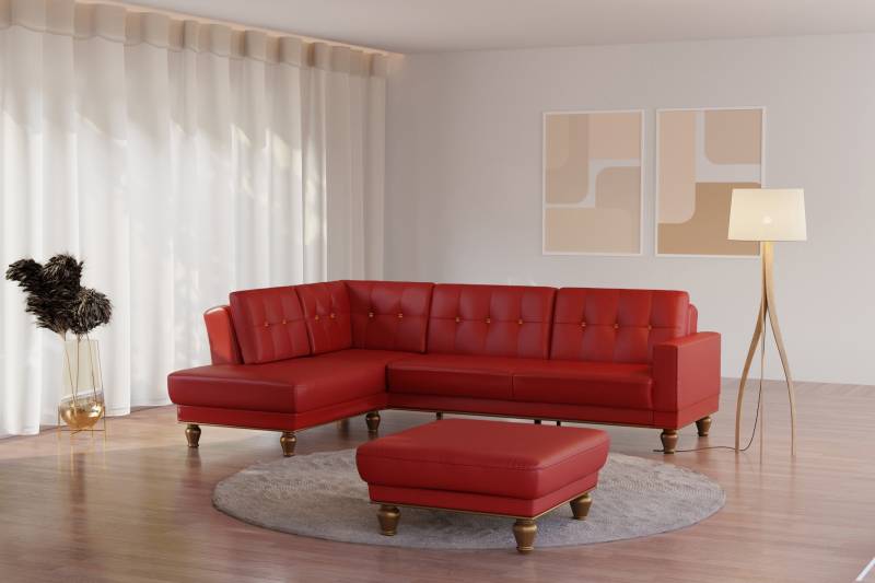 sit&more Ecksofa »Orient 5 L-Form«, mit Strass-Stein, wahlweise mit Bettfunktion und Bettkasten von sit&more