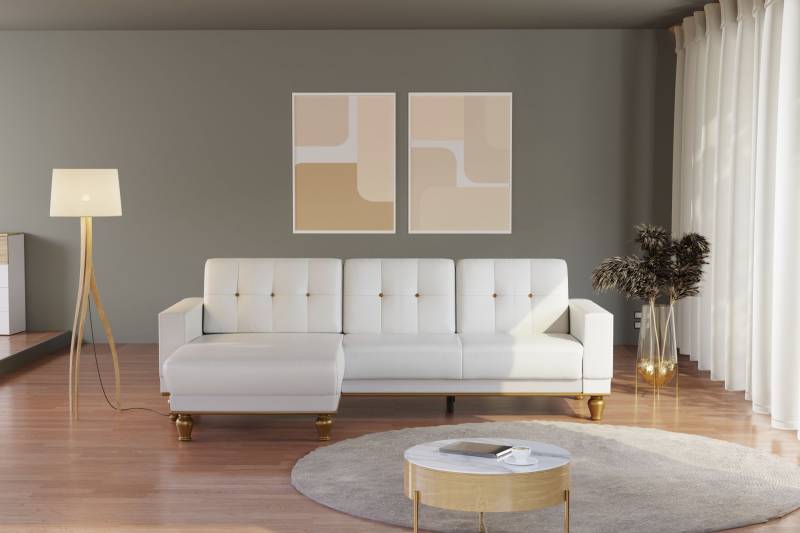 sit&more Ecksofa »Orient 5 L-Form«, mit Strass-Stein, wahlweise mit Bettfunktion und Bettkasten von sit&more