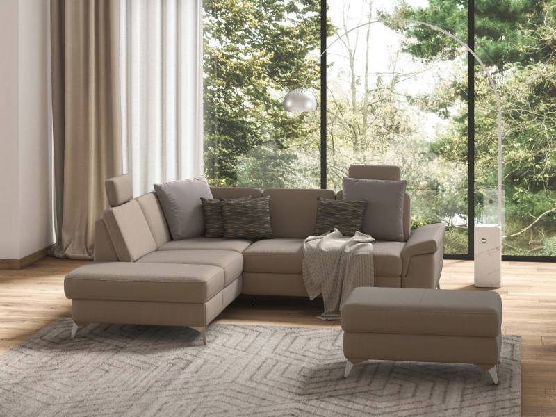 sit&more Ecksofa »Padua L-Form«, inklusive Sitztiefenverstellung, Armteilfunktion und Federkern von sit&more