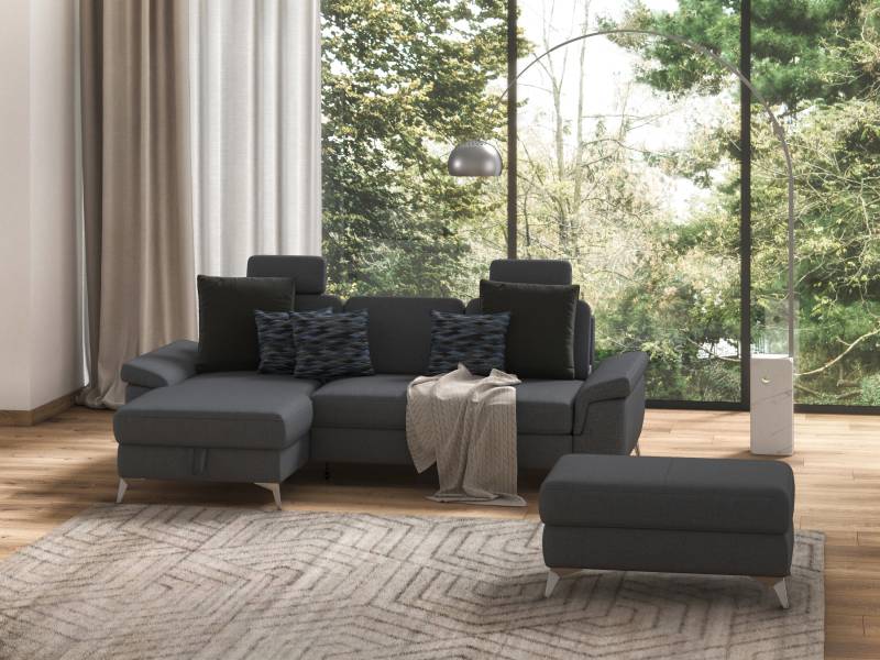 sit&more Ecksofa »Padua L-Form«, inklusive Sitztiefenverstellung, Armteilfunktion und Federkern von sit&more