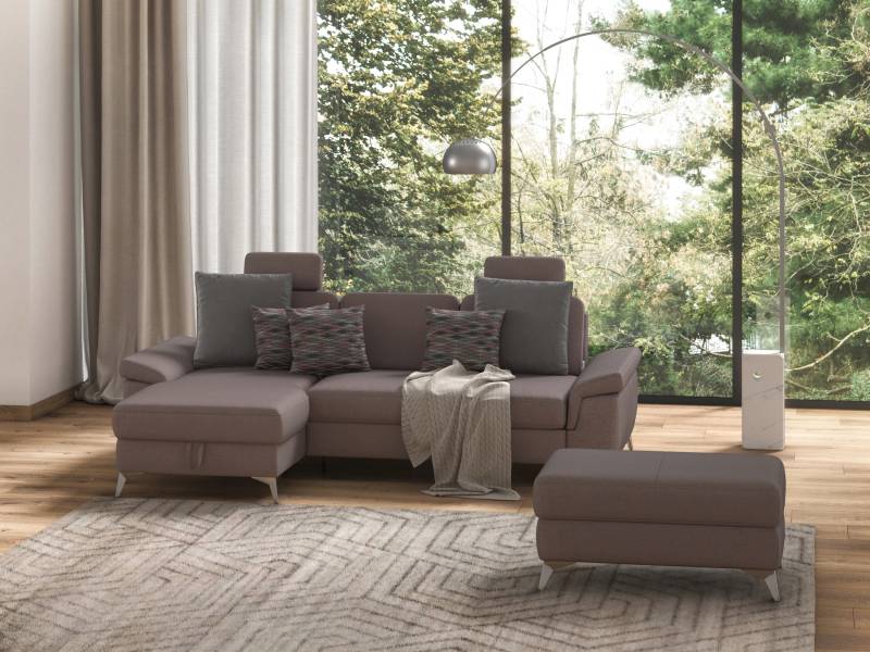 sit&more Ecksofa »Padua L-Form«, inklusive Sitztiefenverstellung, Armteilfunktion und Federkern von sit&more