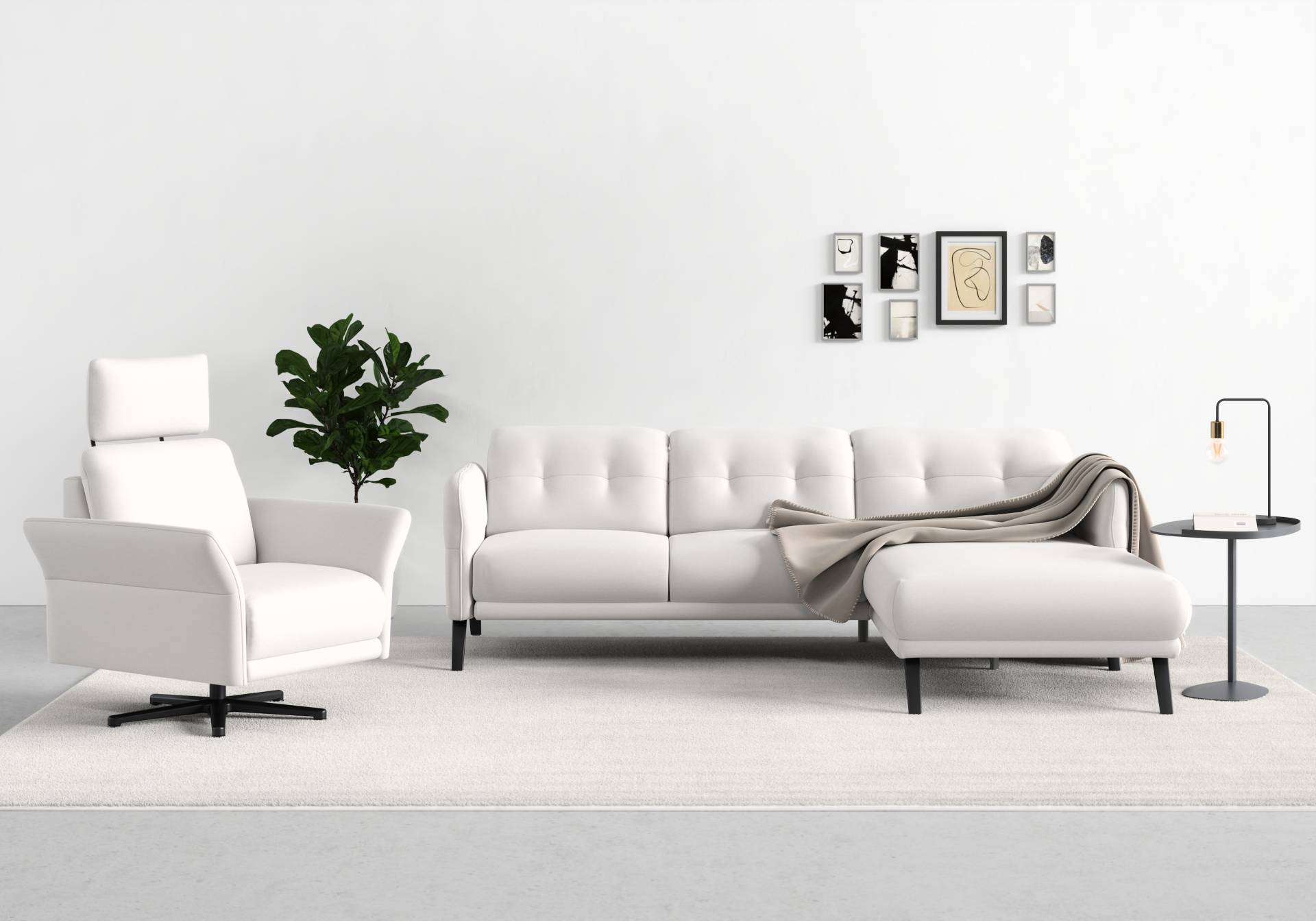 sit&more Ecksofa »Scandia«, Wahlweise mit Kopfteilverstellung und Armteilfunktion von sit&more