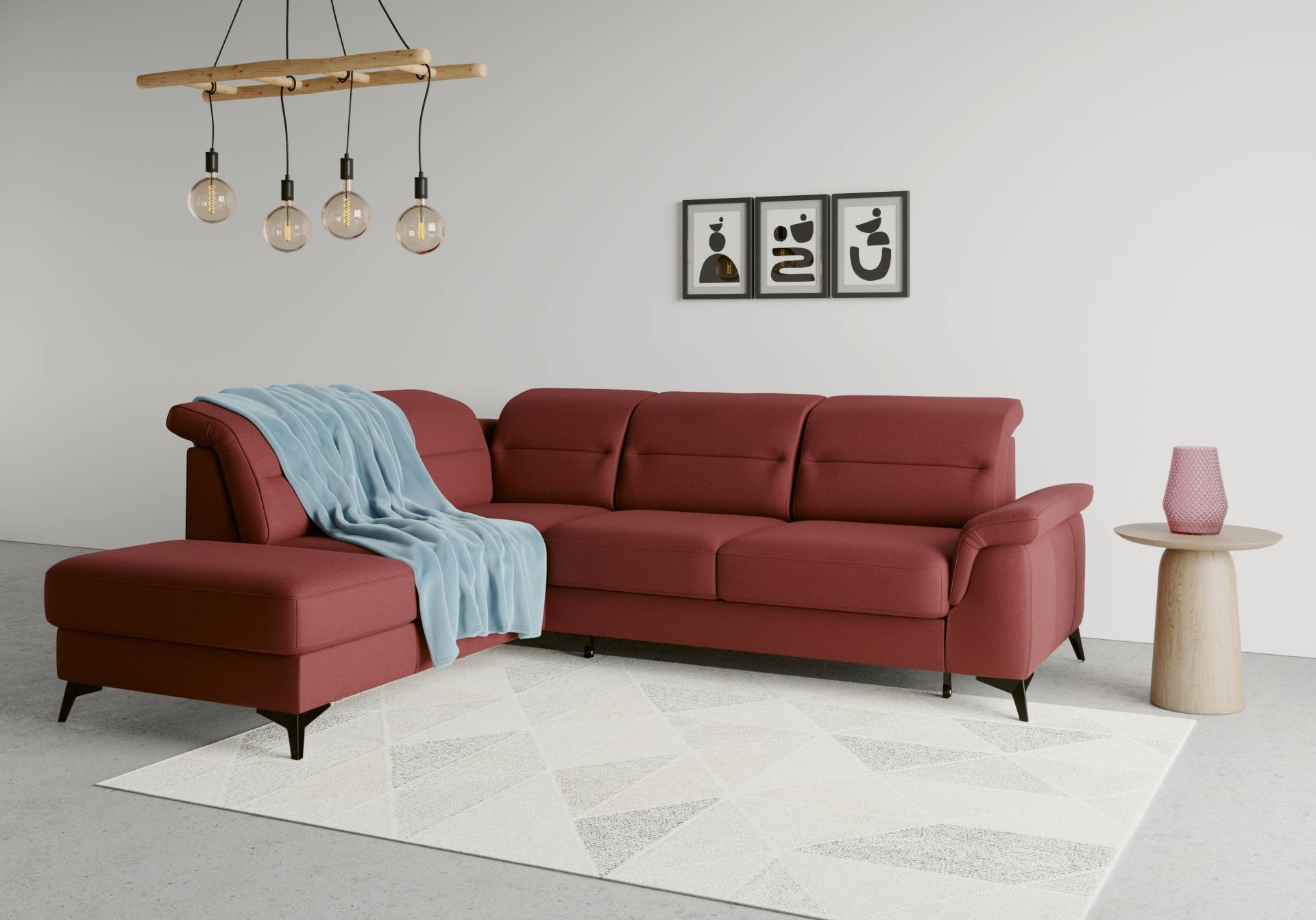 sit&more Ecksofa »Sinatra L-Form«, mit Ottomane, optional mit Kopfteilverstellung und Armteilfunktion sit&more Ecksofa »Sinatra L-Form«, mit Ottomane, optional mit Kopfteilverstellung und Armteilfunktion von sit&more