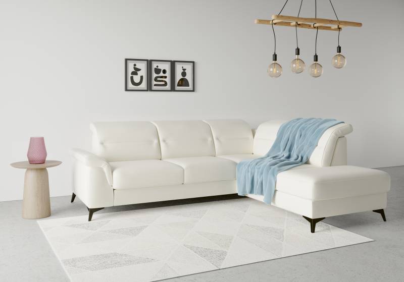 sit&more Ecksofa »Sinatra L-Form«, mit Ottomane, optional mit Kopfteilverstellung und Armteilfunktion von sit&more