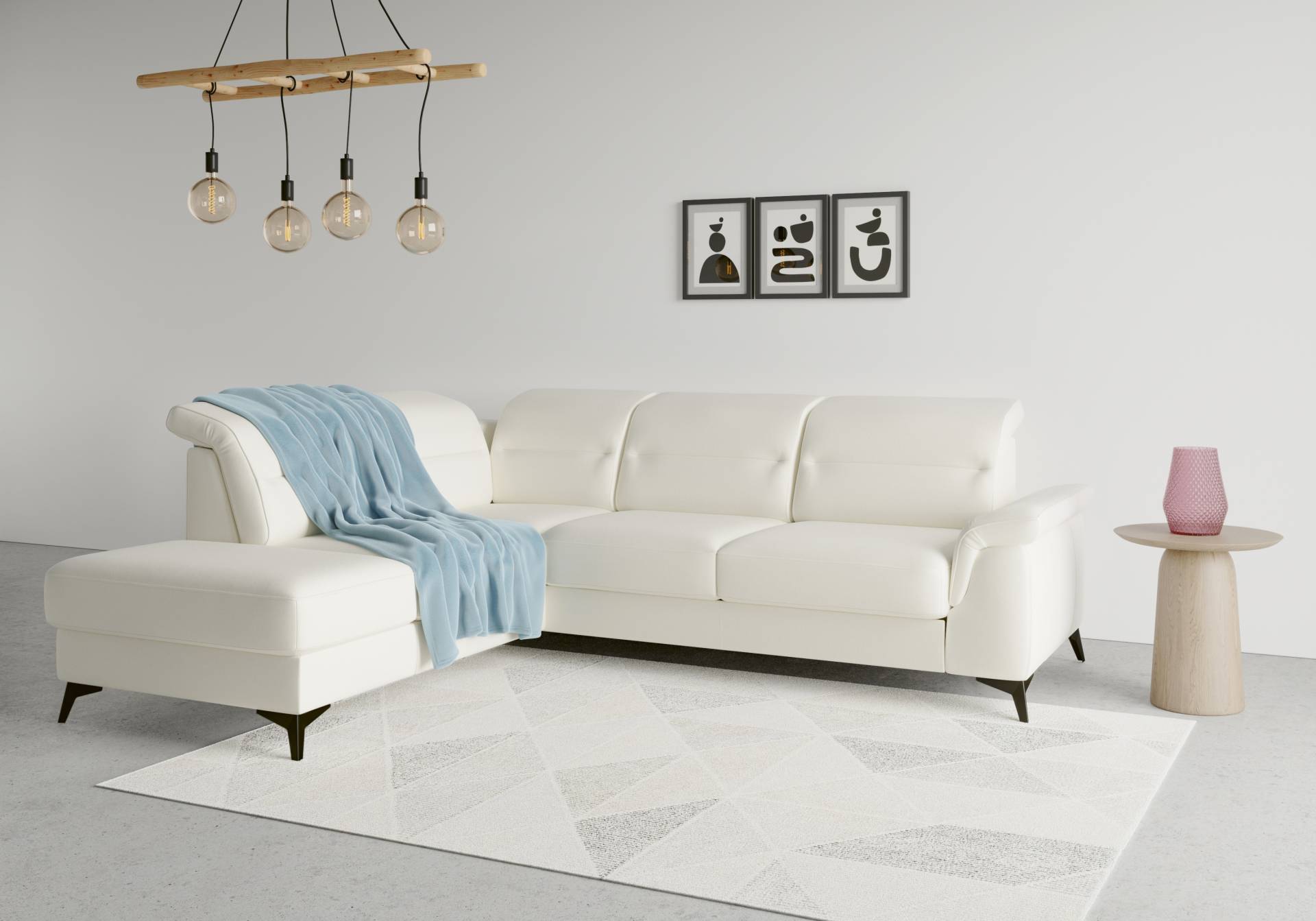 sit&more Ecksofa »Sinatra L-Form«, mit Ottomane, optional mit Kopfteilverstellung und Armteilfunktion sit&more Ecksofa »Sinatra L-Form«, mit Ottomane, optional mit Kopfteilverstellung und Armteilfunktion von sit&more