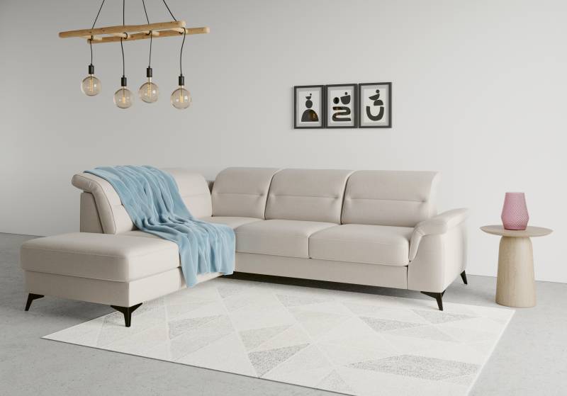 sit&more Ecksofa »Sinatra L-Form«, mit Ottomane, optional mit Kopfteilverstellung und Armteilfunktion von sit&more