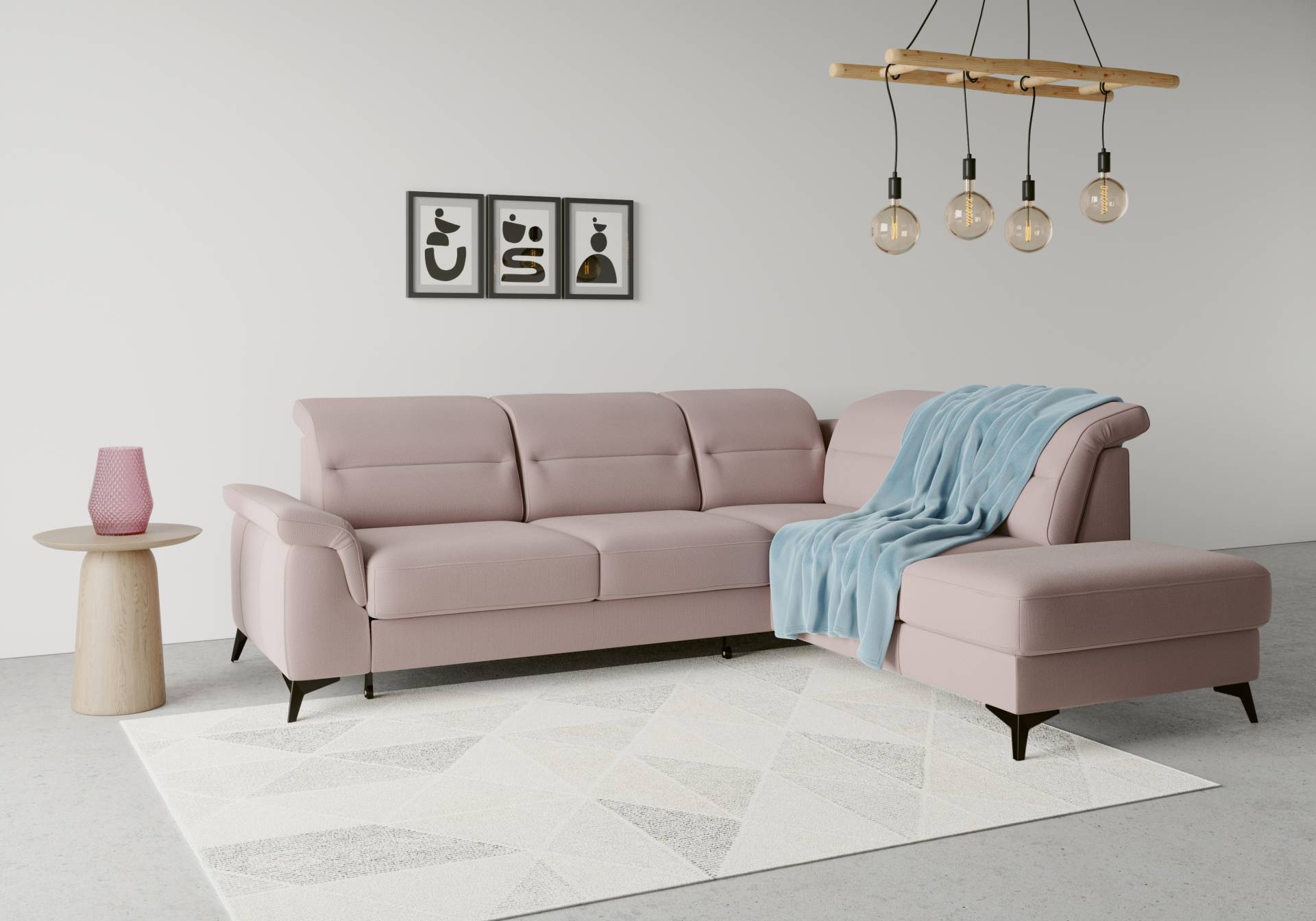 sit&more Ecksofa »Sinatra L-Form«, mit Ottomane, optional mit Kopfteilverstellung und Armteilfunktion sit&more Ecksofa »Sinatra L-Form«, mit Ottomane, optional mit Kopfteilverstellung und Armteilfunktion von sit&more