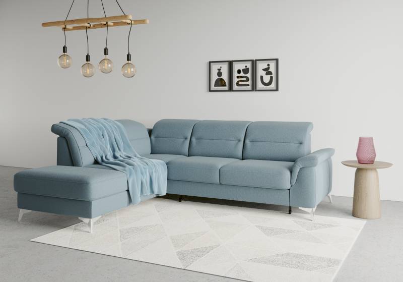 sit&more Ecksofa »Sinatra L-Form«, mit Ottomane, optional mit Kopfteilverstellung und Armteilfunktion von sit&more