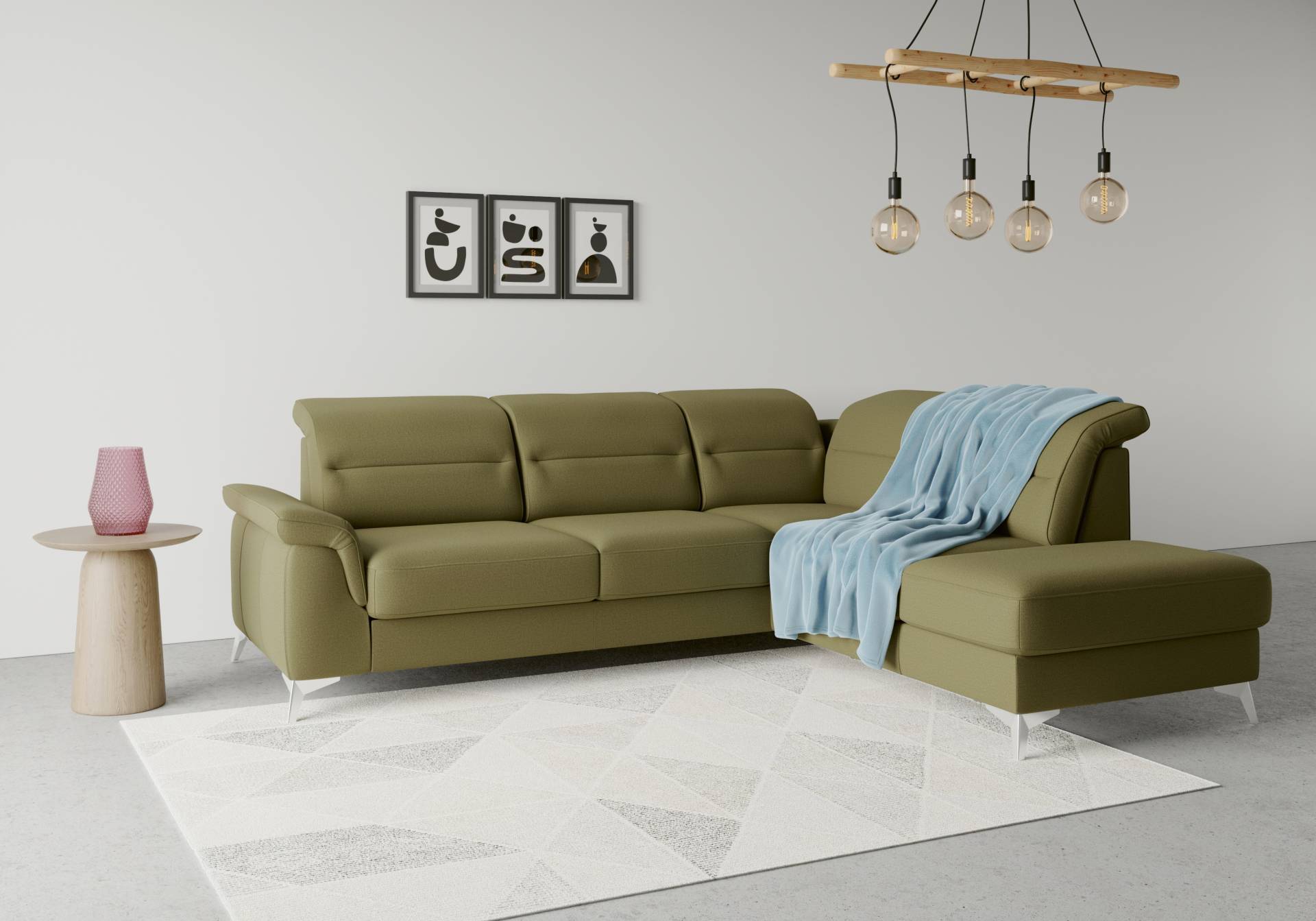 sit&more Ecksofa »Sinatra L-Form«, mit Ottomane, optional mit Kopfteilverstellung und Armteilfunktion sit&more Ecksofa »Sinatra L-Form«, mit Ottomane, optional mit Kopfteilverstellung und Armteilfunktion von sit&more