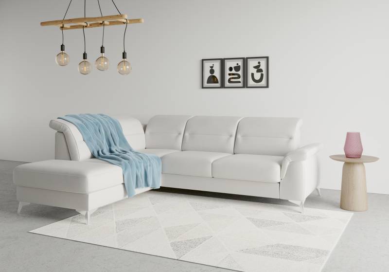sit&more Ecksofa »Sinatra L-Form«, mit Ottomane, optional mit Kopfteilverstellung und Armteilfunktion von sit&more