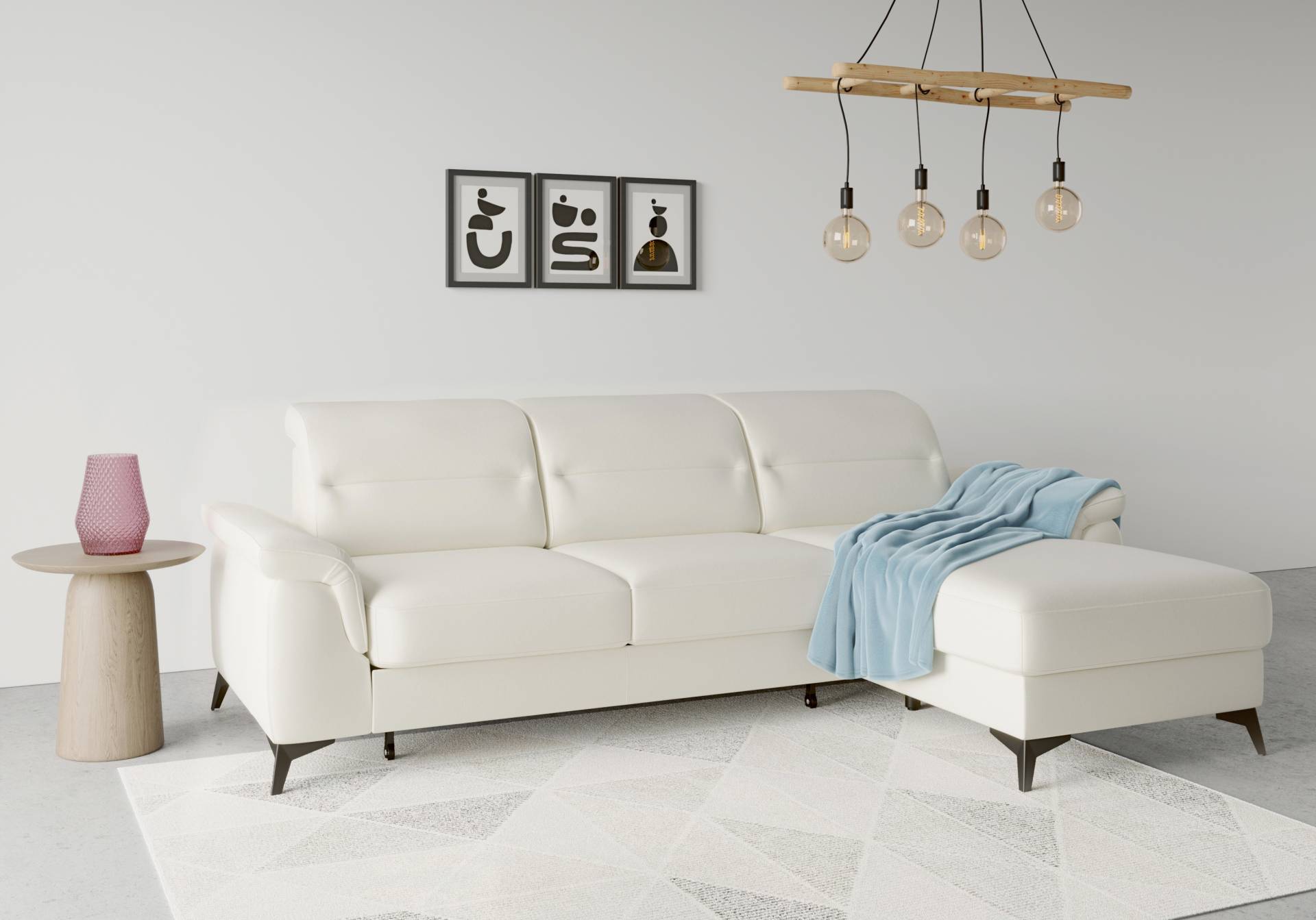 sit&more Ecksofa »Sinatra L-Form«, mit Recamiere, optional mit Kopfteilverstellung und Armteilfunktion sit&more Ecksofa »Sinatra L-Form«, mit Recamiere, optional mit Kopfteilverstellung und Armteilfunktion von sit&more