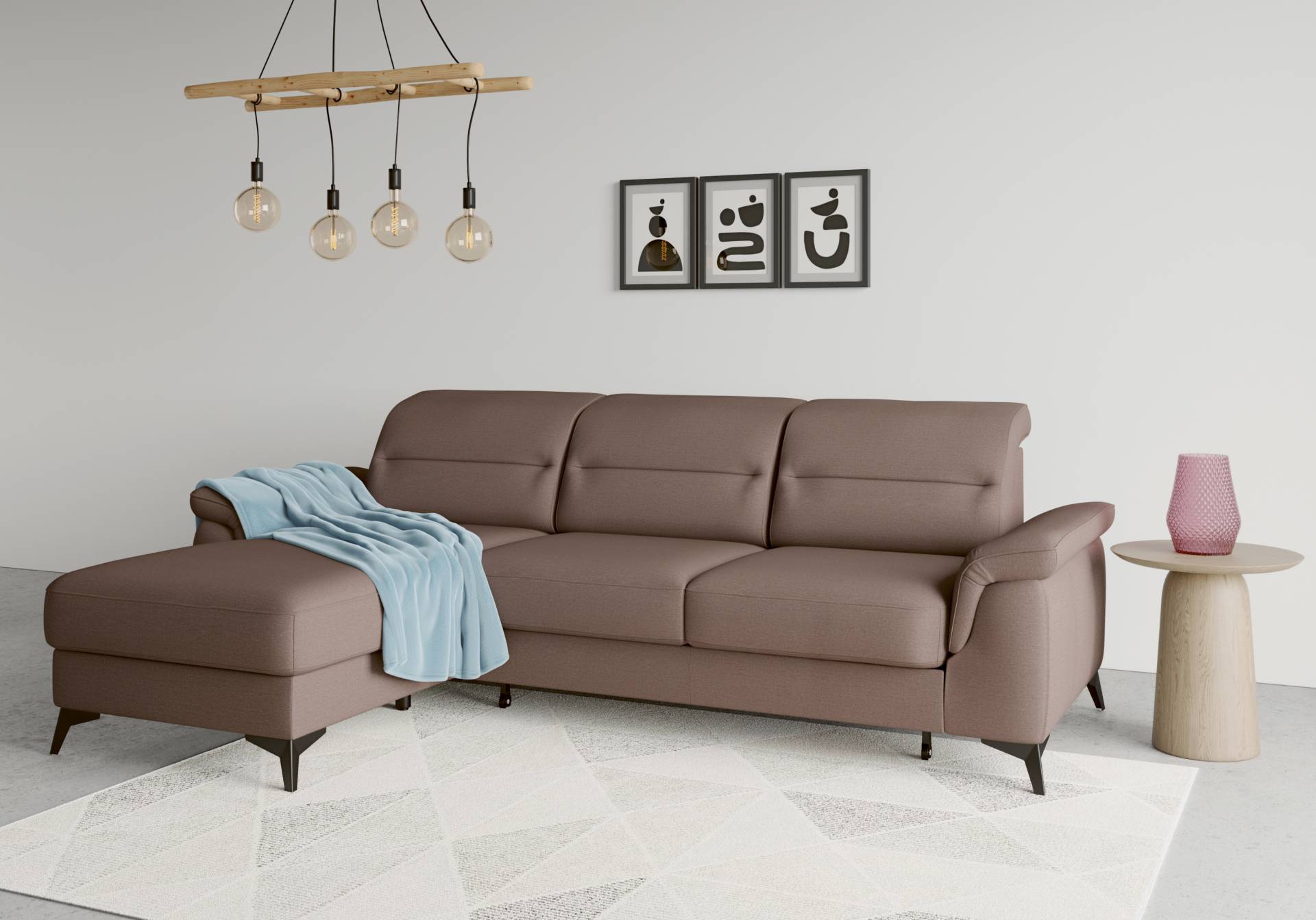 sit&more Ecksofa »Sinatra L-Form«, mit Recamiere, optional mit Kopfteilverstellung und Armteilfunktion sit&more Ecksofa »Sinatra L-Form«, mit Recamiere, optional mit Kopfteilverstellung und Armteilfunktion von sit&more