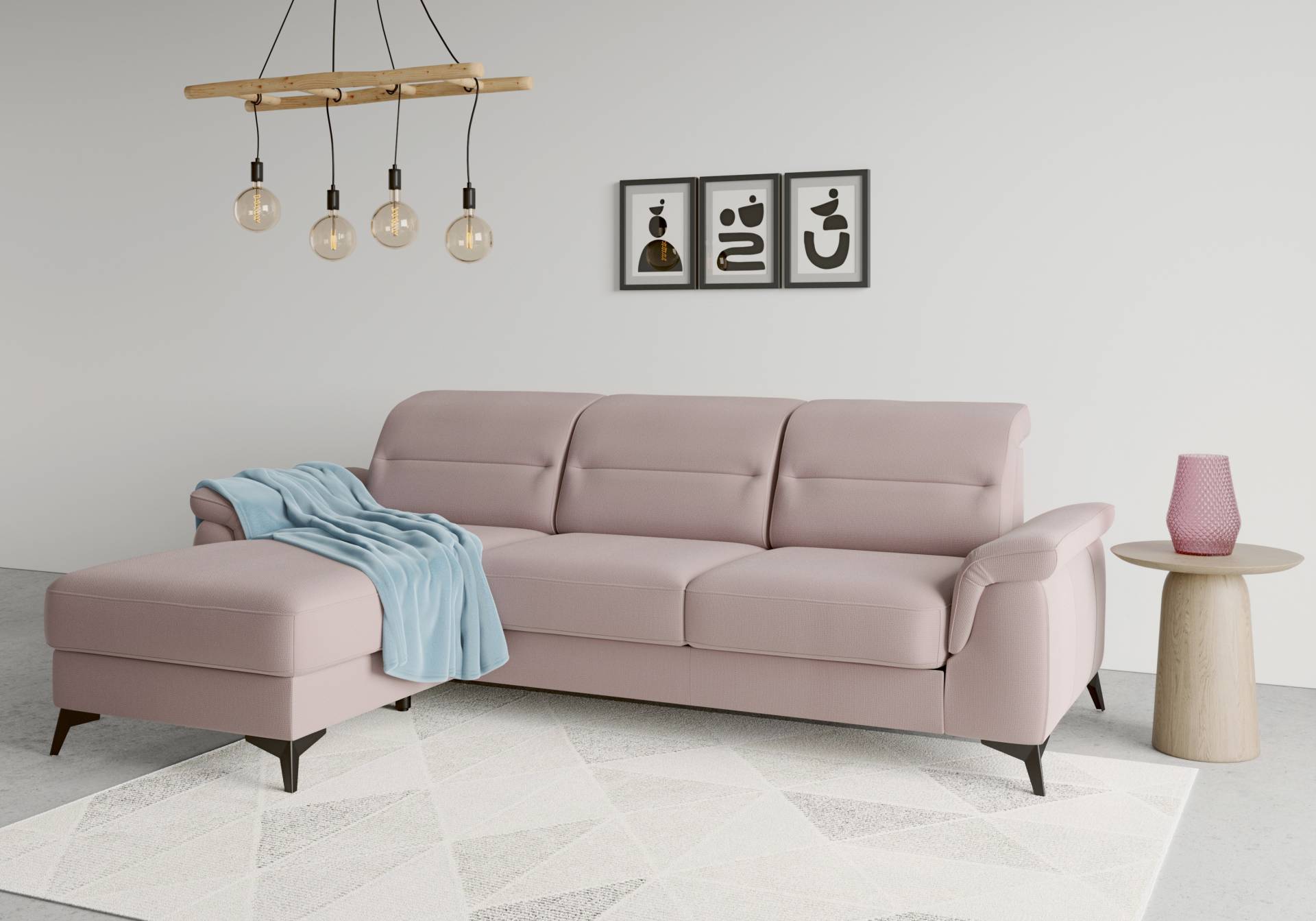 sit&more Ecksofa »Sinatra L-Form«, mit Recamiere, optional mit Kopfteilverstellung und Armteilfunktion sit&more Ecksofa »Sinatra L-Form«, mit Recamiere, optional mit Kopfteilverstellung und Armteilfunktion von sit&more