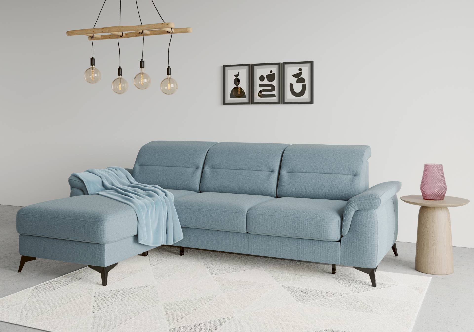 sit&more Ecksofa »Sinatra L-Form«, mit Recamiere, optional mit Kopfteilverstellung und Armteilfunktion sit&more Ecksofa »Sinatra L-Form«, mit Recamiere, optional mit Kopfteilverstellung und Armteilfunktion von sit&more