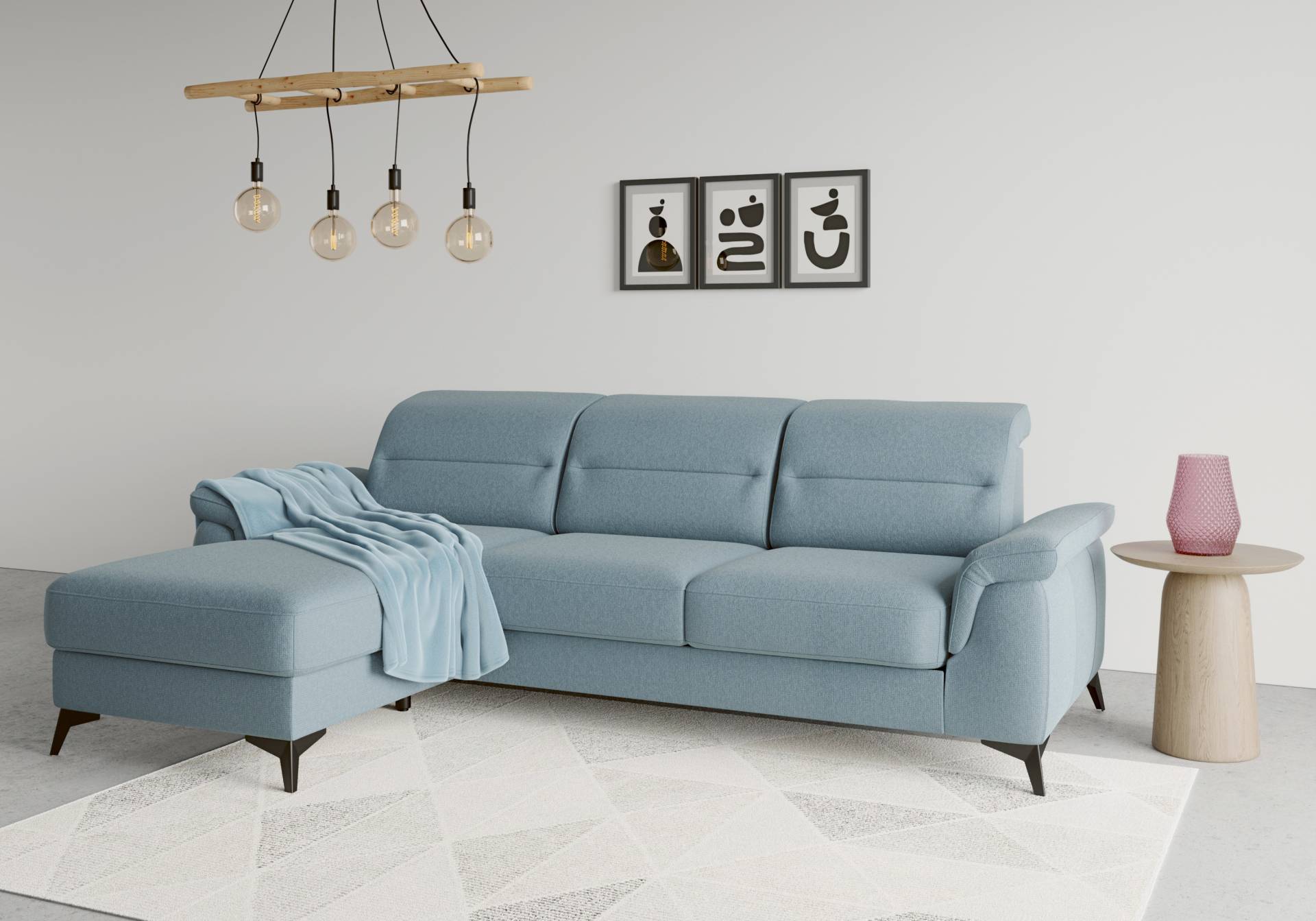 sit&more Ecksofa »Sinatra L-Form«, mit Recamiere, optional mit Kopfteilverstellung und Armteilfunktion sit&more Ecksofa »Sinatra L-Form«, mit Recamiere, optional mit Kopfteilverstellung und Armteilfunktion von sit&more