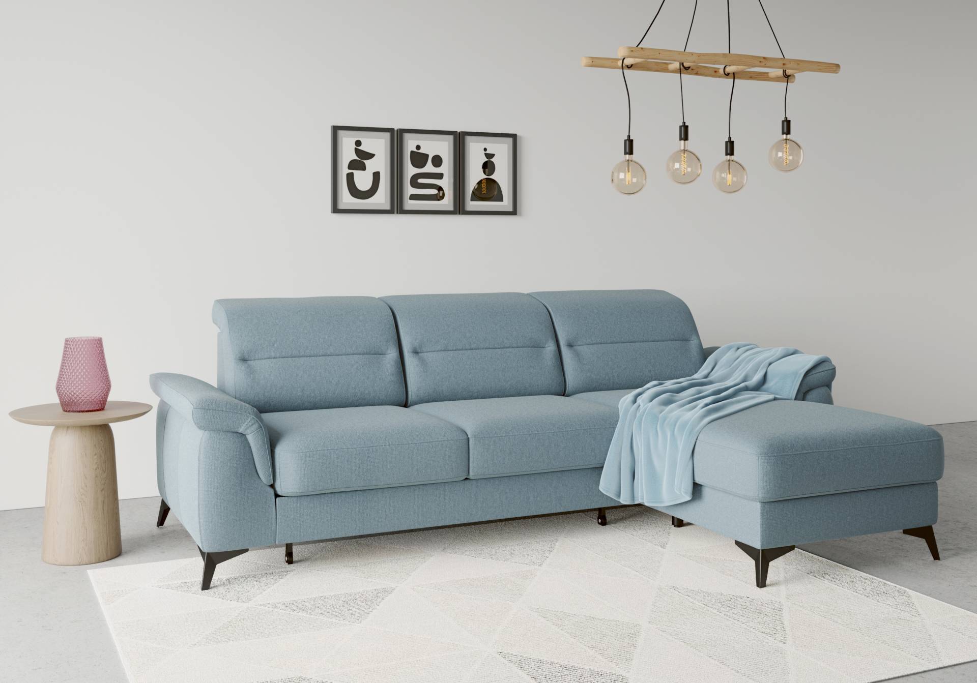 sit&more Ecksofa »Sinatra L-Form«, mit Recamiere, optional mit Kopfteilverstellung und Armteilfunktion sit&more Ecksofa »Sinatra L-Form«, mit Recamiere, optional mit Kopfteilverstellung und Armteilfunktion von sit&more