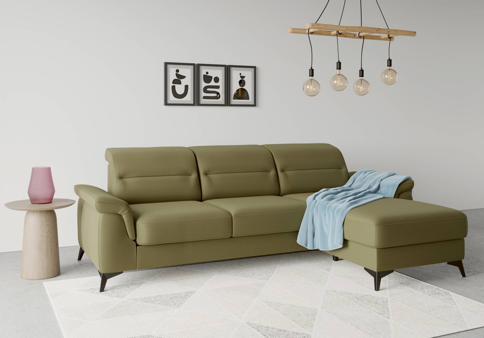 sit&more Ecksofa »Sinatra L-Form«, mit Recamiere, optional mit Kopfteilverstellung und Armteilfunktion sit&more Ecksofa »Sinatra L-Form«, mit Recamiere, optional mit Kopfteilverstellung und Armteilfunktion von sit&more