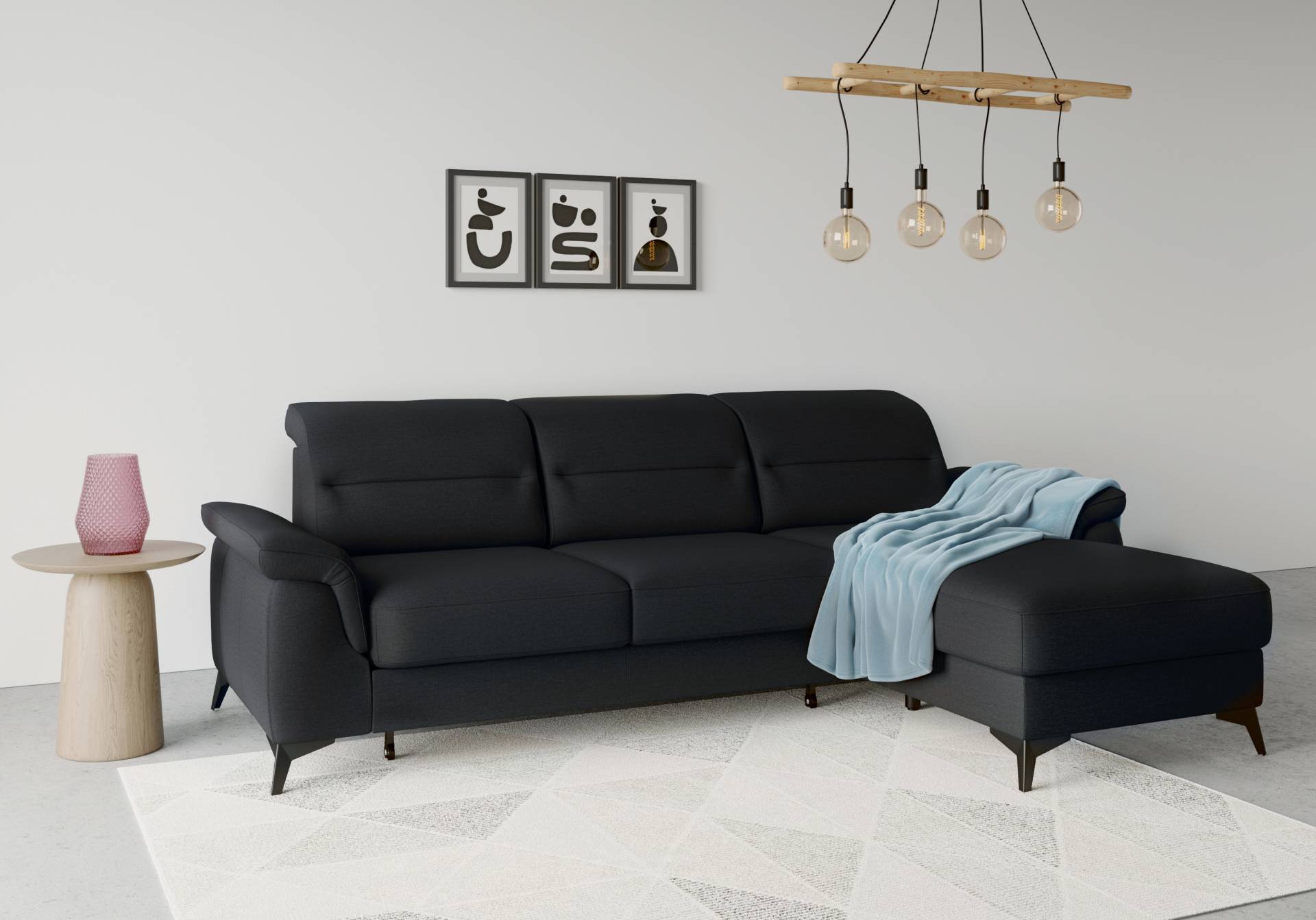 sit&more Ecksofa »Sinatra L-Form«, mit Recamiere, optional mit Kopfteilverstellung und Armteilfunktion sit&more Ecksofa »Sinatra L-Form«, mit Recamiere, optional mit Kopfteilverstellung und Armteilfunktion von sit&more