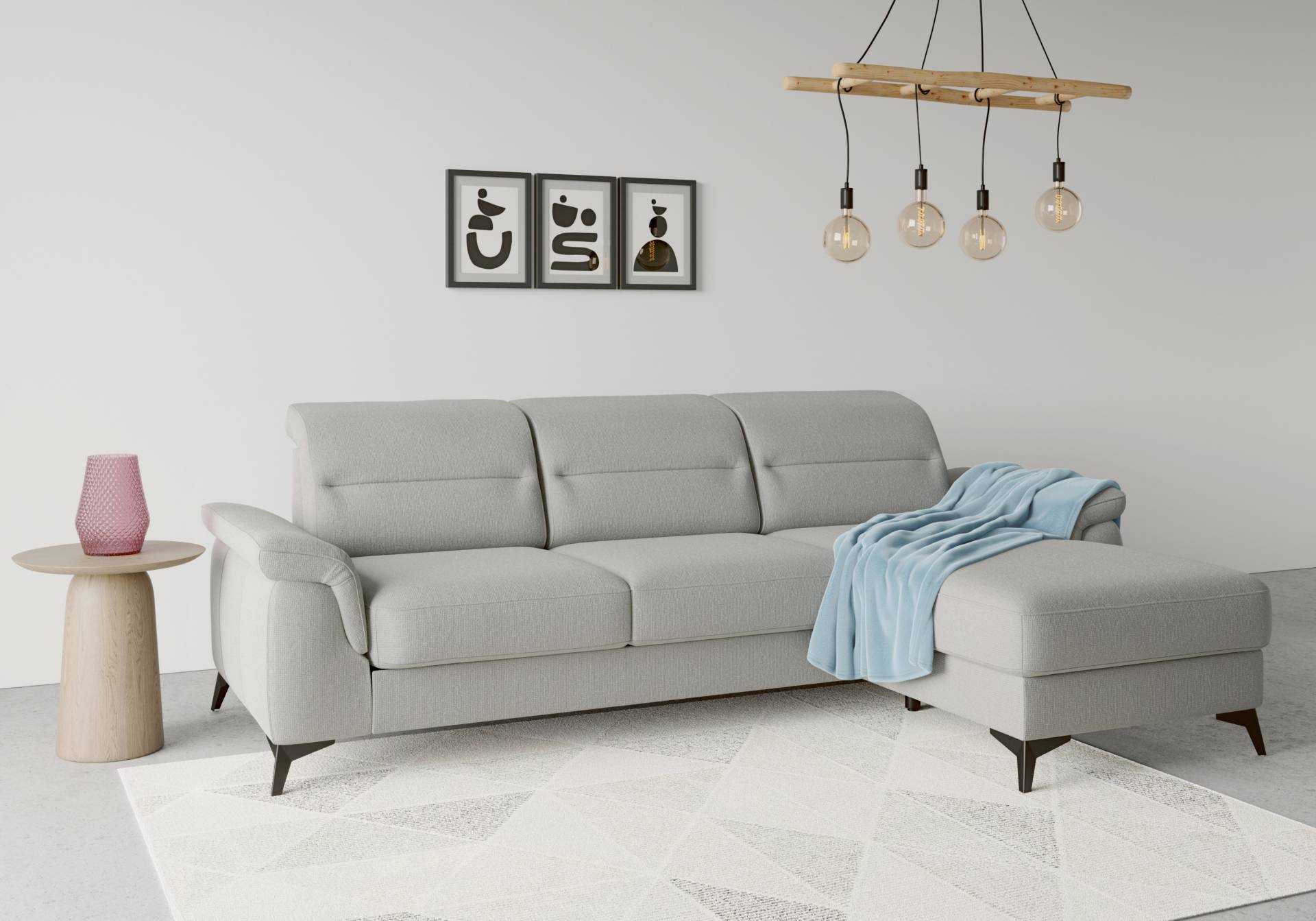 sit&more Ecksofa »Sinatra L-Form«, mit Recamiere, optional mit Kopfteilverstellung und Armteilfunktion sit&more Ecksofa »Sinatra L-Form«, mit Recamiere, optional mit Kopfteilverstellung und Armteilfunktion von sit&more