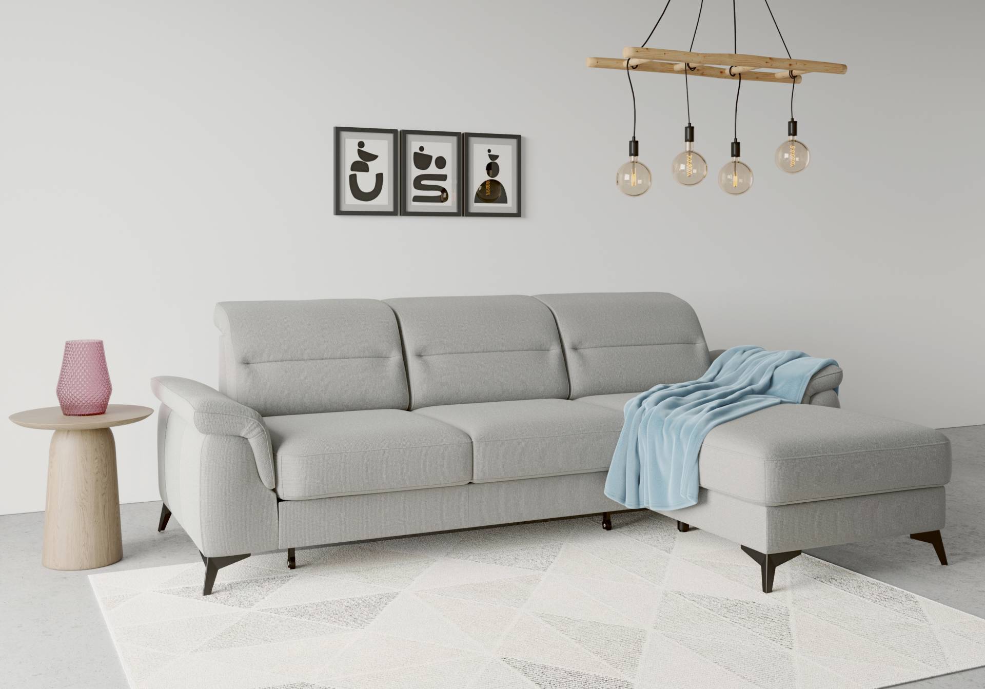 sit&more Ecksofa »Sinatra L-Form«, mit Recamiere, optional mit Kopfteilverstellung und Armteilfunktion sit&more Ecksofa »Sinatra L-Form«, mit Recamiere, optional mit Kopfteilverstellung und Armteilfunktion von sit&more