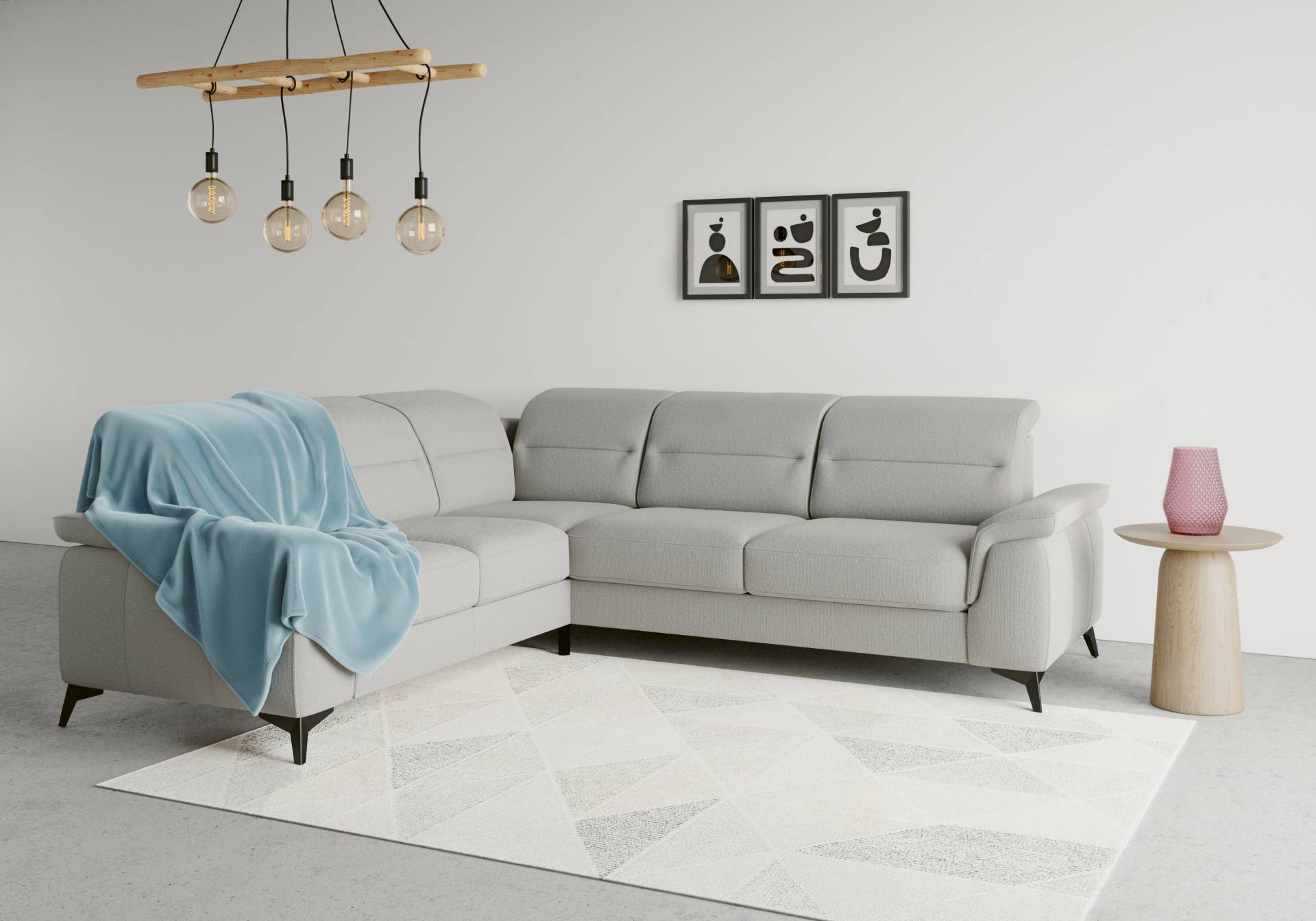sit&more Ecksofa »Sinatra L-Form«, optinal mit Kopfteilverstellung und Armteilfunktion, Metallfüsse sit&more Ecksofa »Sinatra L-Form«, optinal mit Kopfteilverstellung und Armteilfunktion, Metallfüsse von sit&more