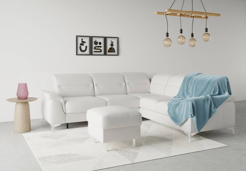 sit&more Ecksofa »Sinatra L-Form«, optional mit Kopfteilverstellung und Armteilfunktion von sit&more