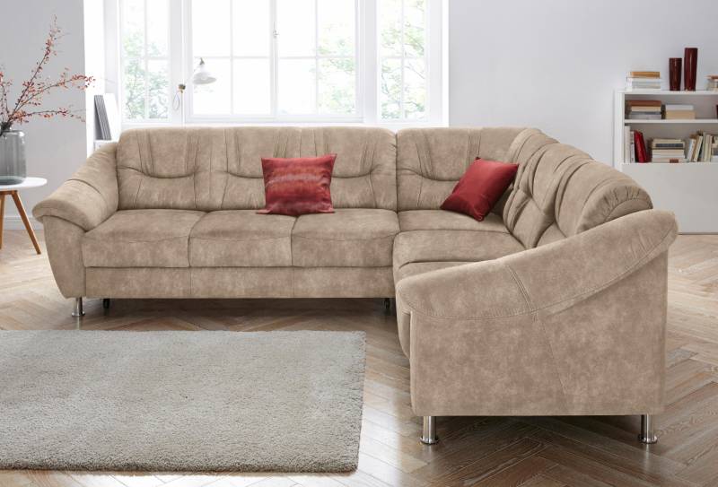 sit&more Ecksofa »Salsa L-Form«, mit Federkern, wahlweise mit Bettfunktion von sit&more