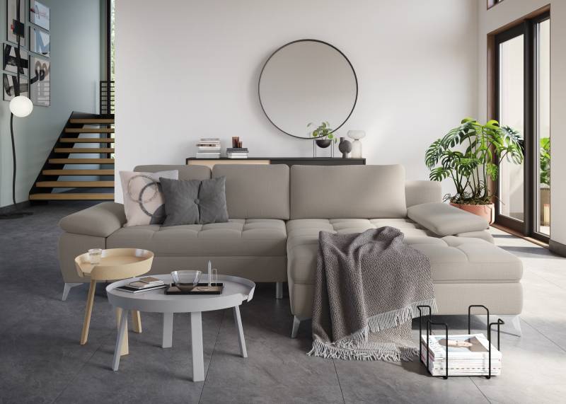 sit&more Ecksofa »Latigo L-Form«, mit Mega-Recamiere, wahlweise mit Bettfunktion und Bettkasten von sit&more
