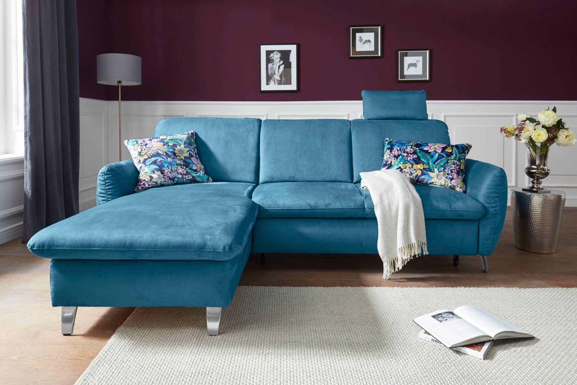 sit&more Ecksofa »Daytona L-Form«, mit Federkern, einer Kopfstütze und wahlweise mit Bettfunktion sit&more Ecksofa »Daytona L-Form«, mit Federkern, einer Kopfstütze und wahlweise mit Bettfunktion von sit&more