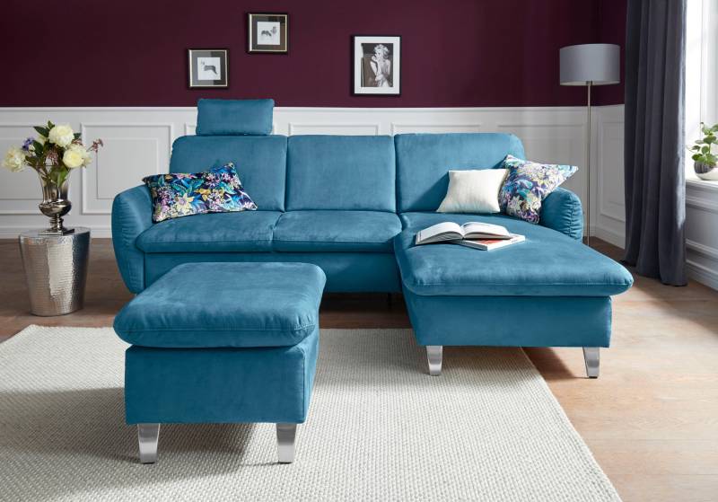 sit&more Ecksofa »Daytona L-Form«, mit Federkern, einer Kopfstütze und wahlweise mit Bettfunktion von sit&more