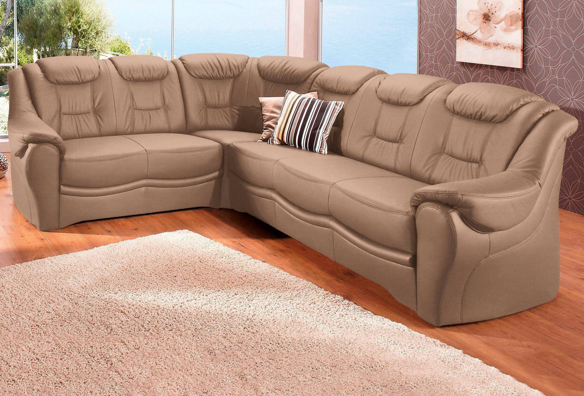 sit&more Ecksofa »Bellevue L-Form«, wahlweise mit Bettfunktion von sit&more
