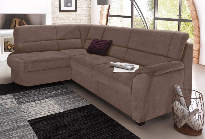 sit&more Ecksofa »Pandora L-Form«, wahlweise mit Bettfunktion und Bettkasten von sit&more