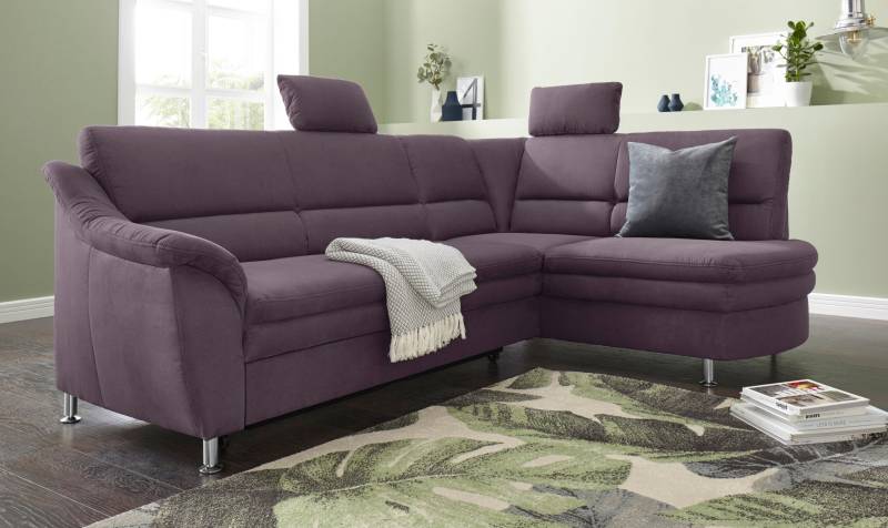 sit&more Ecksofa »Cardoso L-Form«, mit Federkern, wahlweise mit Bettfunktion und Schubkasten von sit&more