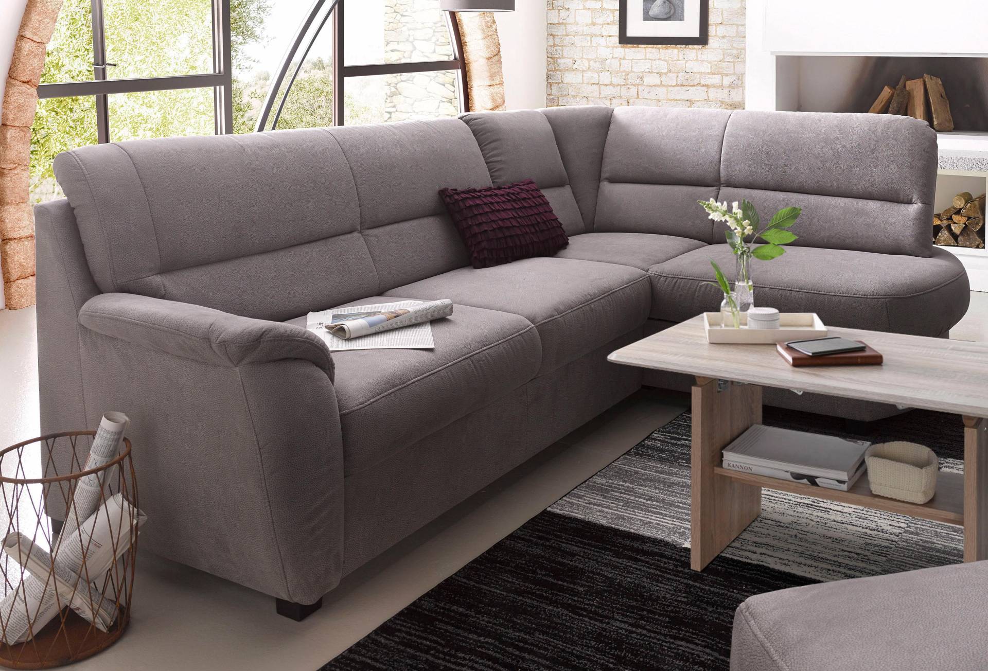 sit&more Ecksofa »Pandora«, wahlweise mit Bettfunktion und Bettkasten von sit&more