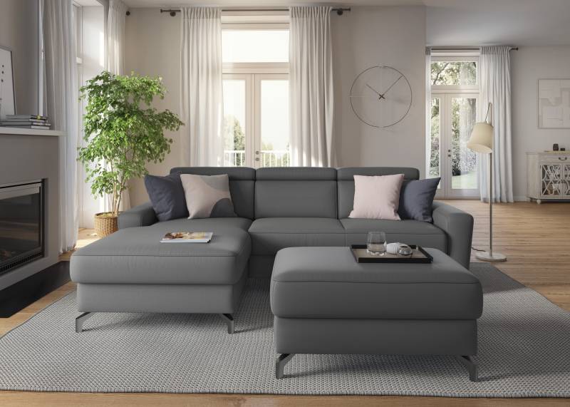 sit&more Ecksofa »Scarlett L-Form«, inklusive Kopfteilverstellung, wahlweise mit Bettfunktion, Bettkasten von sit&more