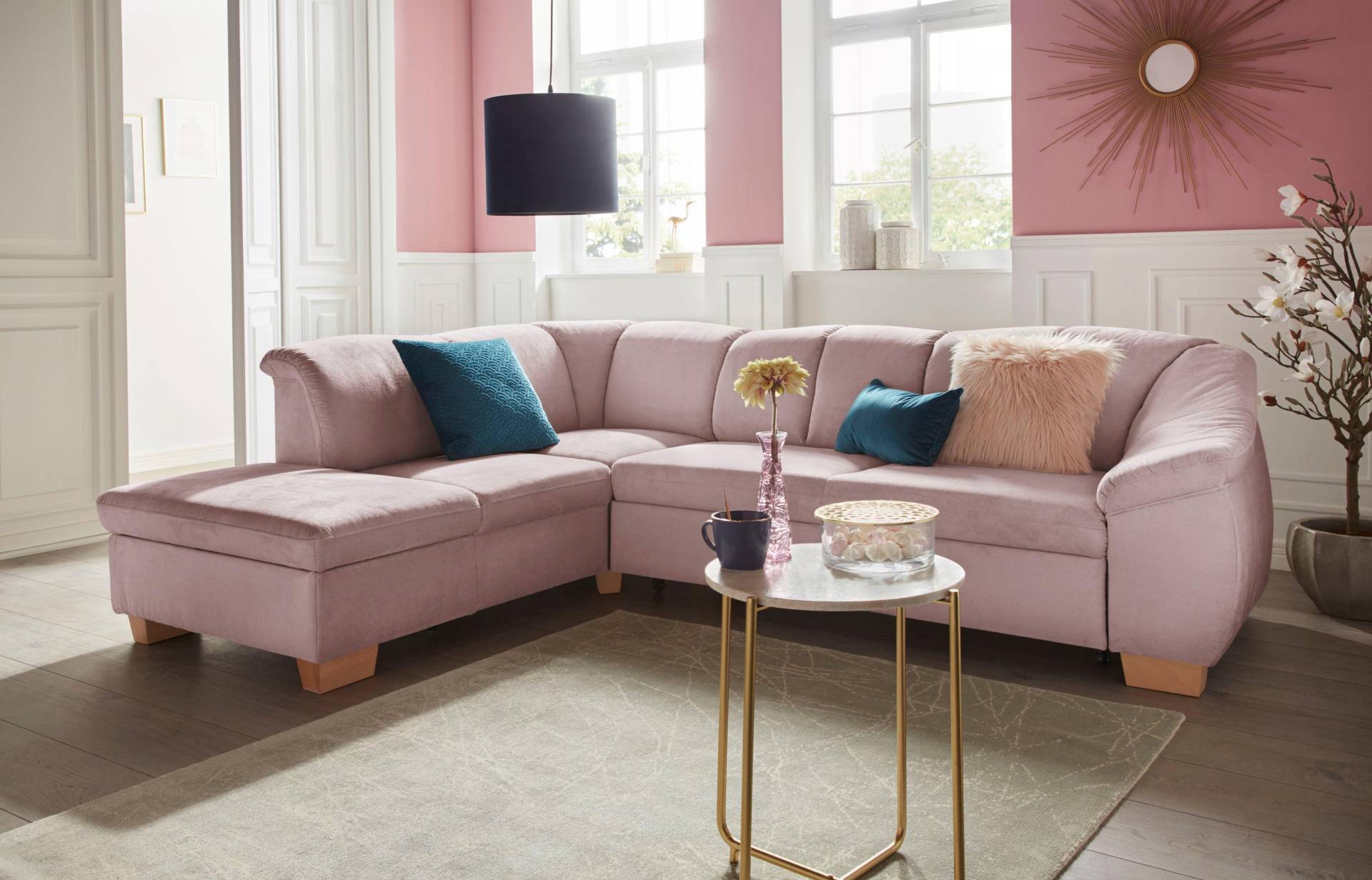 sit&more Ecksofa »Santo L-Form«, mit Federkern, wahlweise mit Bettfunktion und Stauraum sit&more Ecksofa »Santo L-Form«, mit Federkern, wahlweise mit Bettfunktion und Stauraum von sit&more