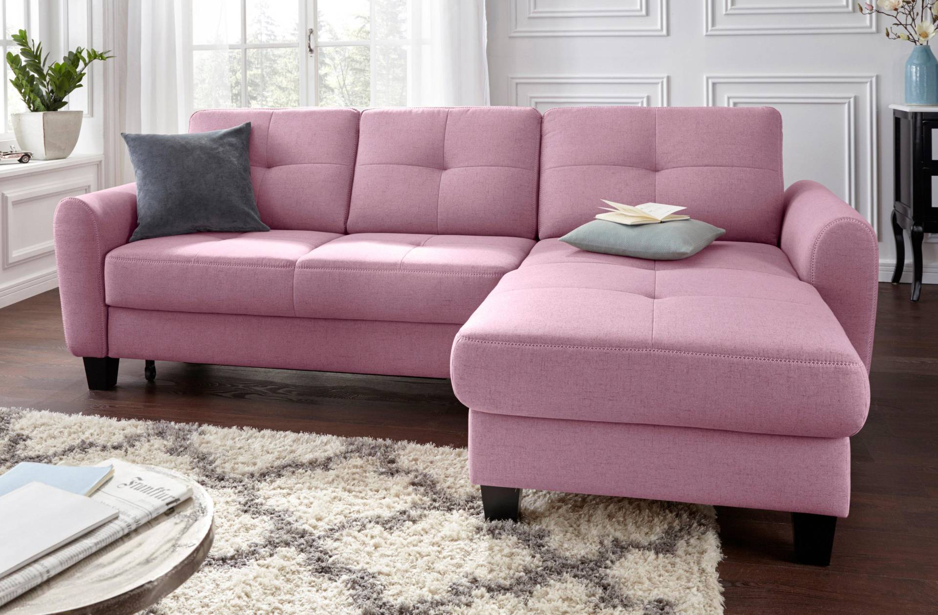 sit&more Ecksofa »Varese L-Form«, mit Federkern, wahlweise mit Bettfunktion und Stauraum sit&more Ecksofa »Varese L-Form«, mit Federkern, wahlweise mit Bettfunktion und Stauraum von sit&more