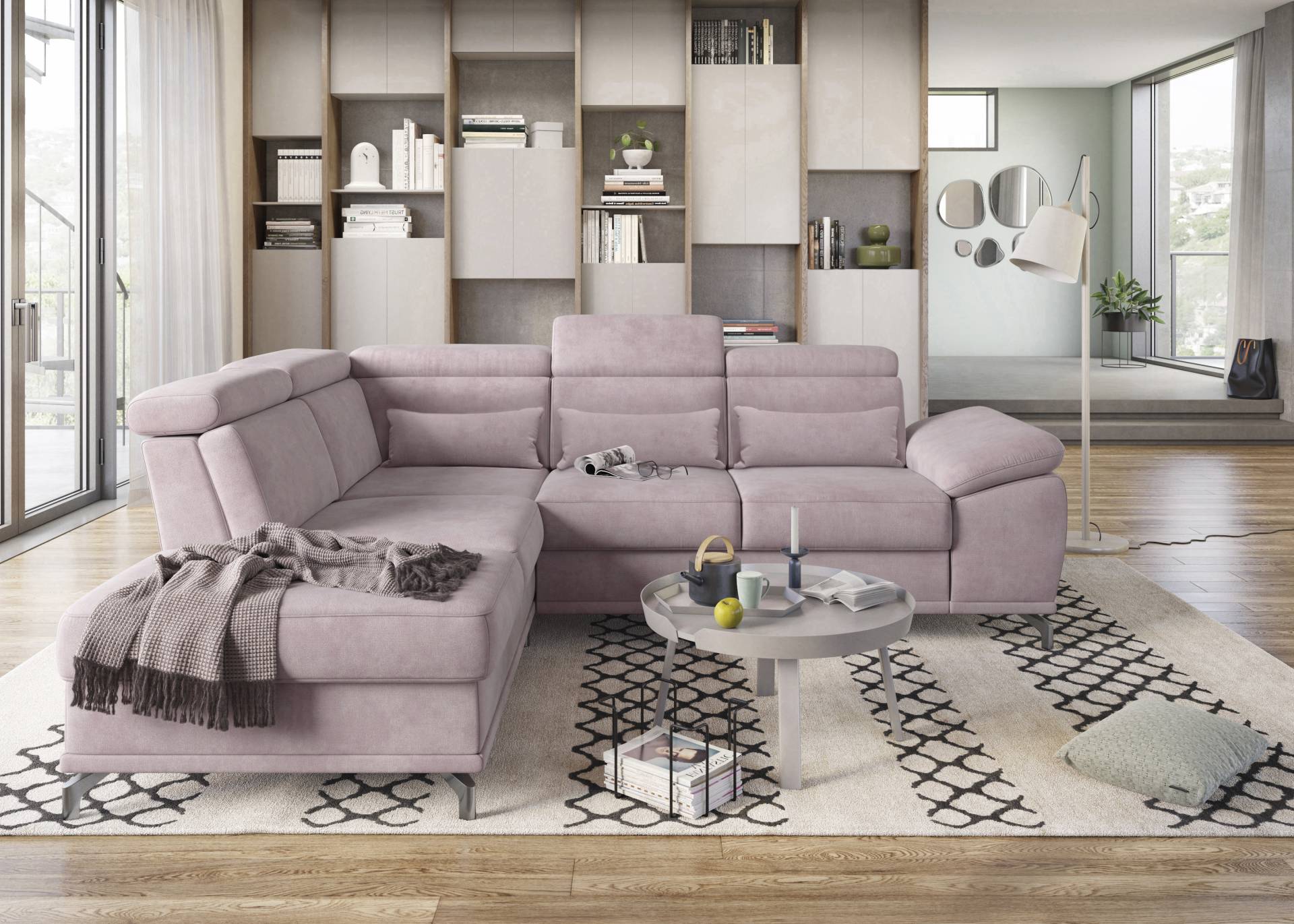 sit&more Ecksofa »Cabrio L-Form, mit Sitztiefenverstellung, Arm- und Kopfteilverstellung«, 3 Nierenkissen, Federkern, optional Bettfunktion und Stauraum sit&more Ecksofa »Cabrio L-Form, mit Sitztiefenverstellung, Arm- und Kopfteilverstellung«, 3 Nierenkissen, Federkern, optional Bettfunktion und Stauraum von sit&more