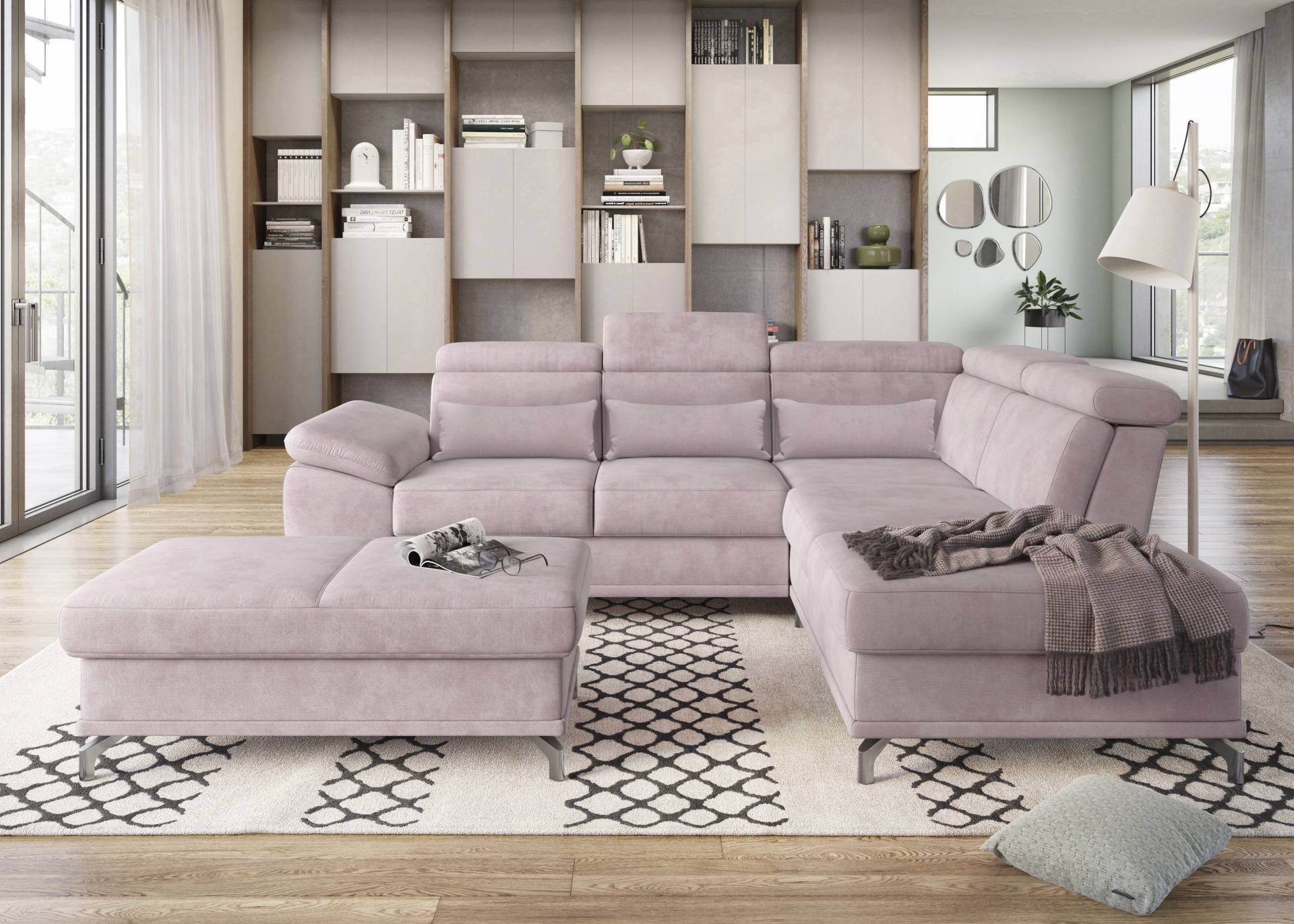 sit&more Ecksofa »Cabrio L-Form, mit Sitztiefenverstellung, Arm- und Kopfteilverstellung«, 3 Nierenkissen, Federkern, optional Bettfunktion und Stauraum sit&more Ecksofa »Cabrio L-Form, mit Sitztiefenverstellung, Arm- und Kopfteilverstellung«, 3 Nierenkissen, Federkern, optional Bettfunktion und Stauraum von sit&more