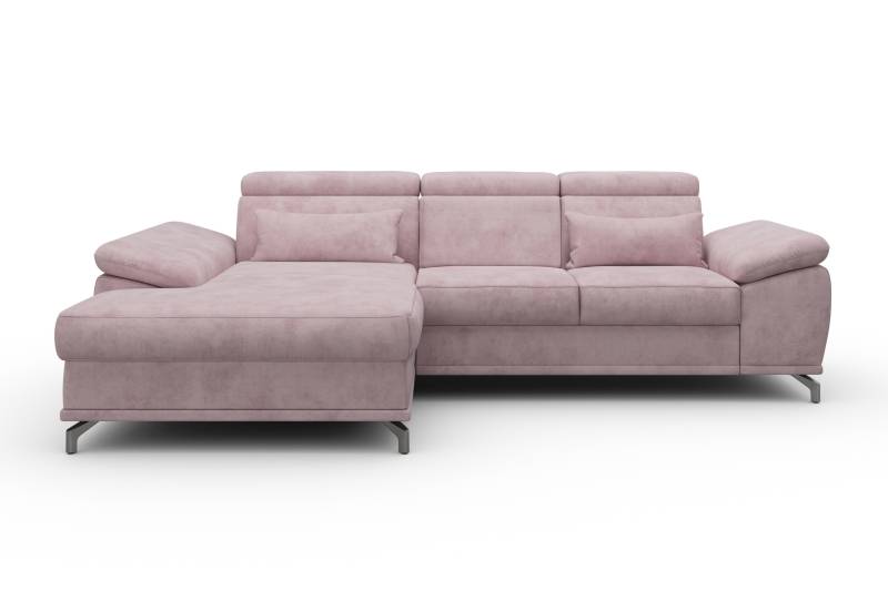 sit&more Ecksofa »Cabrio L-Form, mit Sitztiefenverstellung, Arm- und Kopfteilverstellung«, 2 Nierenkissen, Federkern, optional Bettfunktion und Stauraum von sit&more