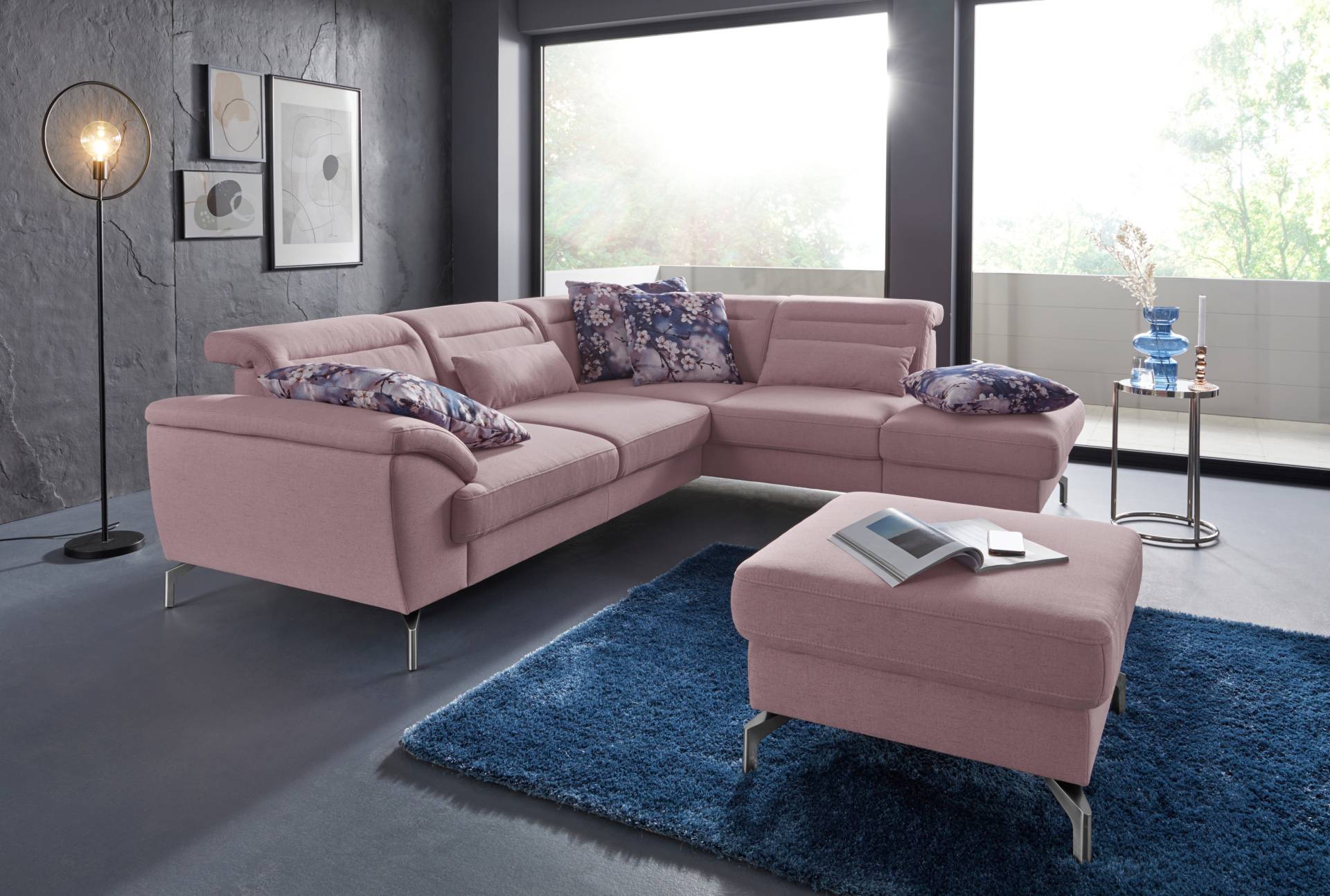 sit&more Ecksofa »Percy L-Form«, 15 cm Fusshöhe, Sitztiefenverstellung, wahlweise in 2 Fussfarben sit&more Ecksofa »Percy L-Form«, 15 cm Fusshöhe, Sitztiefenverstellung, wahlweise in 2 Fussfarben von sit&more