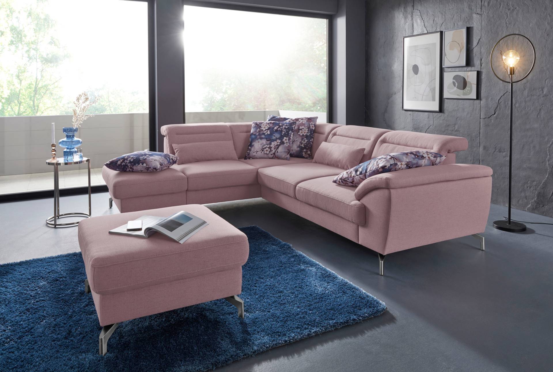sit&more Ecksofa »Percy L-Form«, 12 cm Fusshöhe, Sitztiefenverstellung, wahlweise in 2 Fussfarben sit&more Ecksofa »Percy L-Form«, 12 cm Fusshöhe, Sitztiefenverstellung, wahlweise in 2 Fussfarben von sit&more