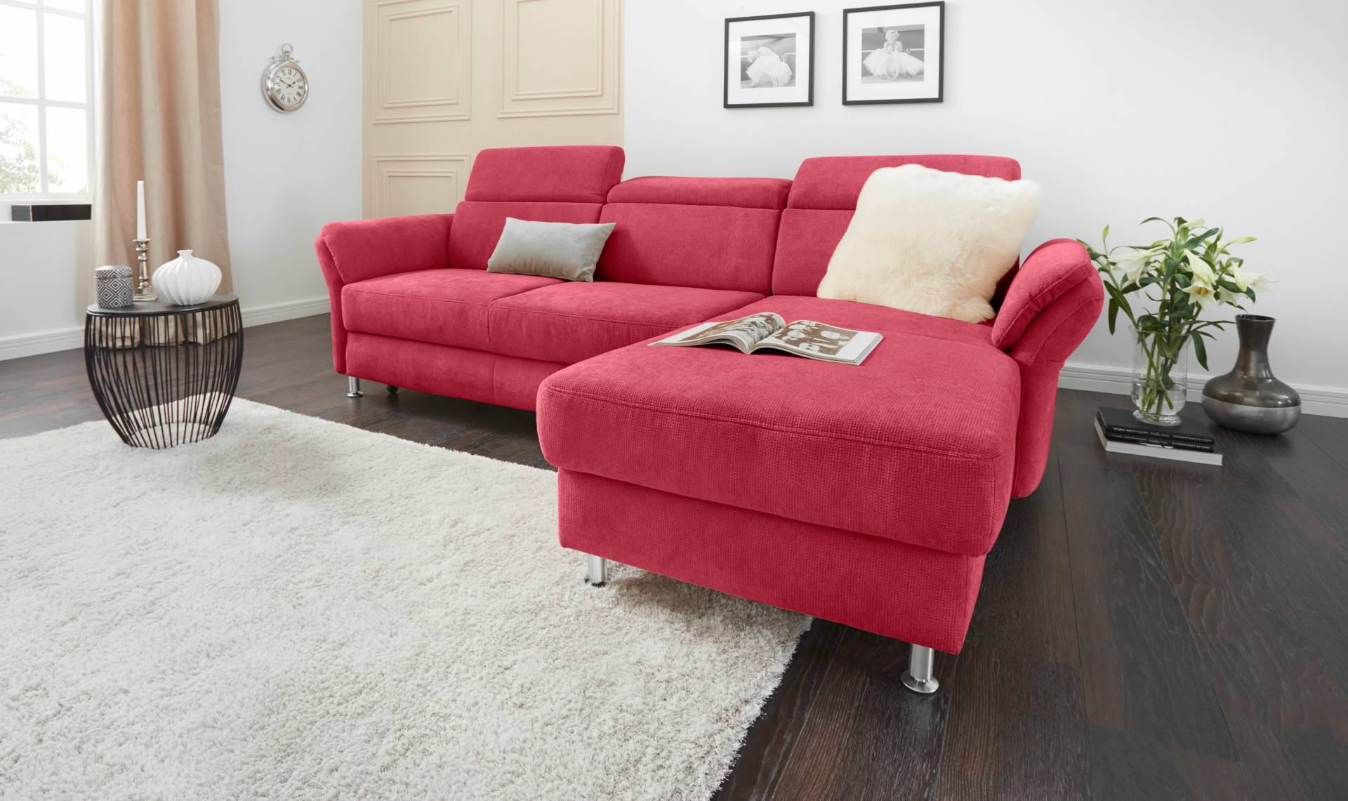 sit&more Ecksofa »Avignon L-Form«, Kopfteilverstellung, wahlweise mit Bettfunktion und Bettkasten sit&more Ecksofa »Avignon L-Form«, Kopfteilverstellung, wahlweise mit Bettfunktion und Bettkasten von sit&more