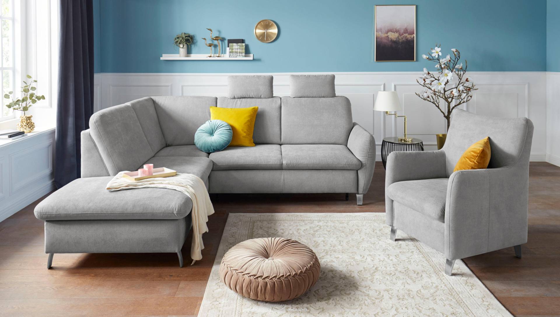 sit&more Ecksofa »Daytona L-Form«, mit Federkern, zwei Kopfstützen und wahlweise mit Bettfunktion sit&more Ecksofa »Daytona L-Form«, mit Federkern, zwei Kopfstützen und wahlweise mit Bettfunktion von sit&more