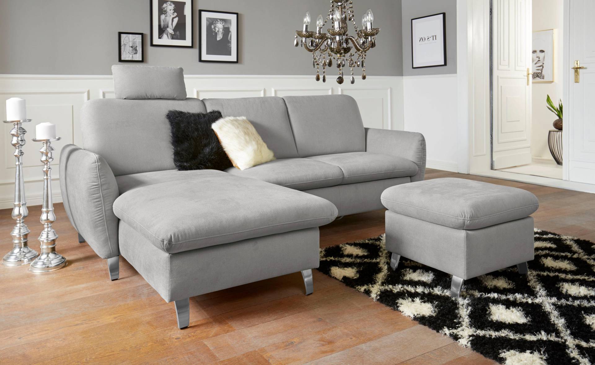 sit&more Ecksofa »Daytona L-Form«, mit Federkern, einer Kopfstütze und wahlweise mit Bettfunktion sit&more Ecksofa »Daytona L-Form«, mit Federkern, einer Kopfstütze und wahlweise mit Bettfunktion von sit&more