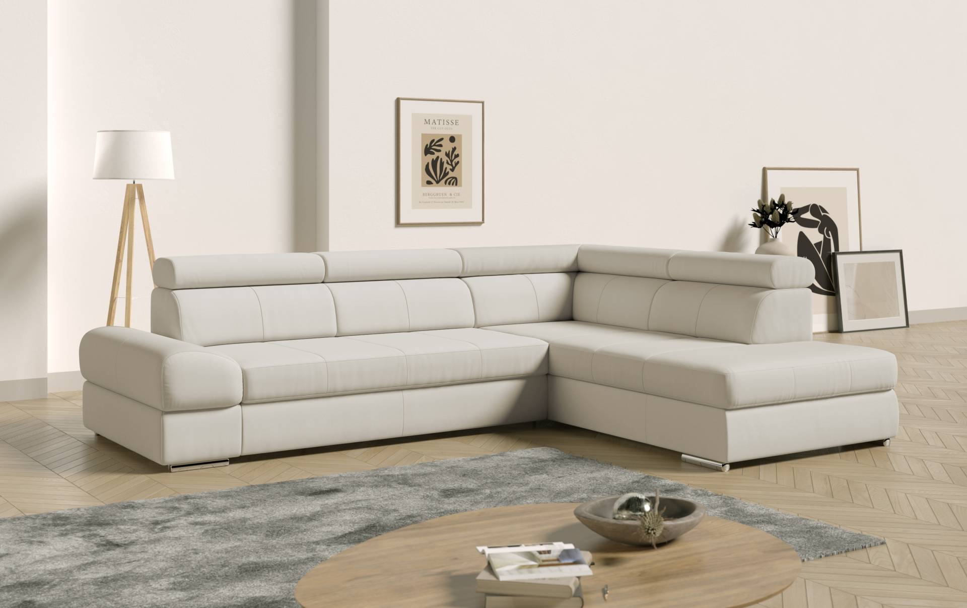 sit&more Ecksofa »Broadway«, mit verstellbaren Kopfteilen, wahlweise mit Bettfunktion von sit&more